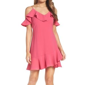 BNWT Chelsea28 Ruffle Cold Shoulder Minidress